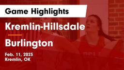 Kremlin-Hillsdale  vs Burlington  Game Highlights - Feb. 11, 2023