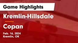 Kremlin-Hillsdale  vs Copan  Game Highlights - Feb. 16, 2024