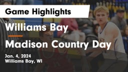 Williams Bay  vs Madison Country Day Game Highlights - Jan. 4, 2024