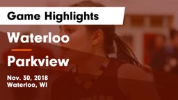 Waterloo  vs Parkview  Game Highlights - Nov. 30, 2018