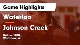 Waterloo  vs Johnson Creek  Game Highlights - Dec. 3, 2018
