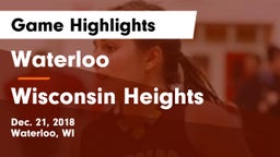 Waterloo  vs Wisconsin Heights  Game Highlights - Dec. 21, 2018