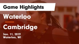 Waterloo  vs Cambridge  Game Highlights - Jan. 11, 2019