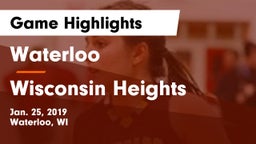 Waterloo  vs Wisconsin Heights  Game Highlights - Jan. 25, 2019