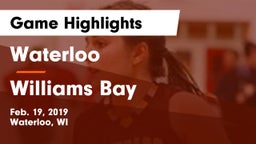 Waterloo  vs Williams Bay  Game Highlights - Feb. 19, 2019