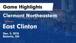 Clermont Northeastern  vs East Clinton  Game Highlights - Dec. 3, 2018