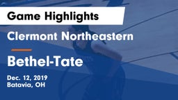 Clermont Northeastern  vs Bethel-Tate  Game Highlights - Dec. 12, 2019