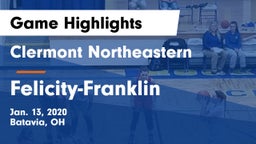 Clermont Northeastern  vs Felicity-Franklin  Game Highlights - Jan. 13, 2020