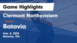 Clermont Northeastern  vs Batavia  Game Highlights - Feb. 8, 2020