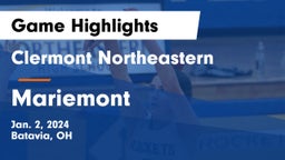 Clermont Northeastern  vs Mariemont  Game Highlights - Jan. 2, 2024