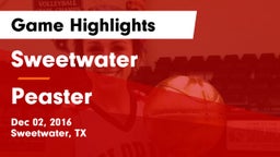 Sweetwater  vs Peaster  Game Highlights - Dec 02, 2016