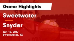 Sweetwater  vs Snyder  Game Highlights - Jan 18, 2017