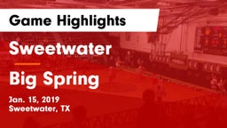 Sweetwater  vs Big Spring  Game Highlights - Jan. 15, 2019