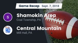 Recap: Shamokin Area  vs. Central Mountain  2018