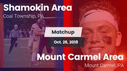 Matchup: Shamokin Area High vs. Mount Carmel Area  2018