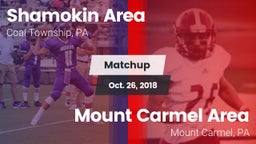 Matchup: Shamokin Area High vs. Mount Carmel Area  2018