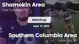 Matchup: Shamokin Area High vs. Southern Columbia Area  2019