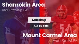 Matchup: Shamokin Area High vs. Mount Carmel Area  2019