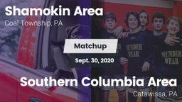 Matchup: Shamokin Area High vs. Southern Columbia Area  2020