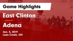 East Clinton  vs Adena  Game Highlights - Jan. 5, 2019