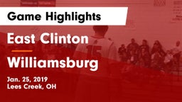 East Clinton  vs Williamsburg  Game Highlights - Jan. 25, 2019
