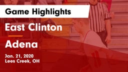 East Clinton  vs Adena  Game Highlights - Jan. 21, 2020