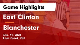 East Clinton  vs Blanchester  Game Highlights - Jan. 31, 2020