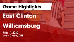 East Clinton  vs Williamsburg  Game Highlights - Feb. 7, 2020