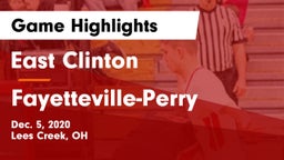 East Clinton  vs Fayetteville-Perry  Game Highlights - Dec. 5, 2020