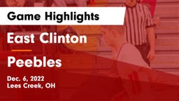 East Clinton  vs Peebles  Game Highlights - Dec. 6, 2022