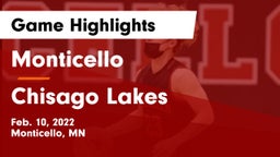 Monticello  vs Chisago Lakes  Game Highlights - Feb. 10, 2022