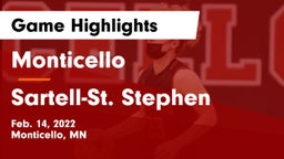 Monticello  vs Sartell-St. Stephen  Game Highlights - Feb. 14, 2022