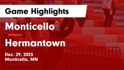 Monticello  vs Hermantown  Game Highlights - Dec. 29, 2023