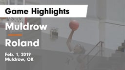 Muldrow  vs Roland Game Highlights - Feb. 1, 2019
