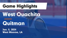 West Ouachita  vs Quitman  Game Highlights - Jan. 5, 2024