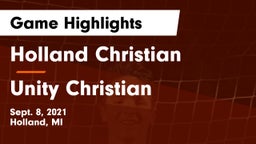 Holland Christian vs Unity Christian  Game Highlights - Sept. 8, 2021