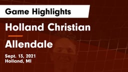 Holland Christian vs Allendale  Game Highlights - Sept. 13, 2021