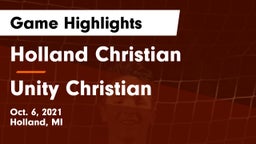 Holland Christian vs Unity Christian  Game Highlights - Oct. 6, 2021