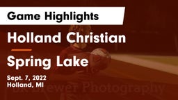 Holland Christian vs Spring Lake  Game Highlights - Sept. 7, 2022
