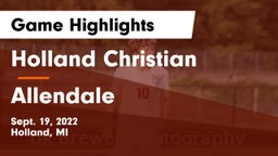 Holland Christian vs Allendale  Game Highlights - Sept. 19, 2022