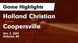 Holland Christian vs Coopersville  Game Highlights - Oct. 3, 2022