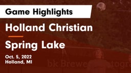 Holland Christian vs Spring Lake  Game Highlights - Oct. 5, 2022
