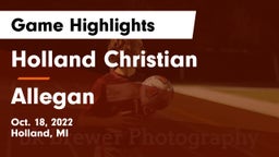 Holland Christian vs Allegan  Game Highlights - Oct. 18, 2022