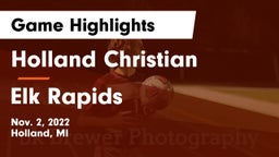 Holland Christian vs Elk Rapids Game Highlights - Nov. 2, 2022