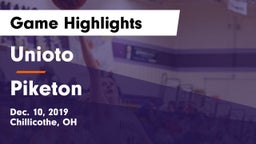 Unioto  vs Piketon  Game Highlights - Dec. 10, 2019