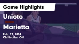 Unioto  vs Marietta  Game Highlights - Feb. 22, 2024