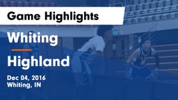 Whiting  vs Highland  Game Highlights - Dec 04, 2016