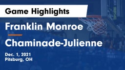 Franklin Monroe  vs Chaminade-Julienne  Game Highlights - Dec. 1, 2021