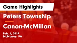 Peters Township  vs Canon-McMillan  Game Highlights - Feb. 6, 2019