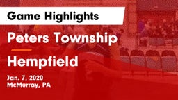 Peters Township  vs Hempfield  Game Highlights - Jan. 7, 2020